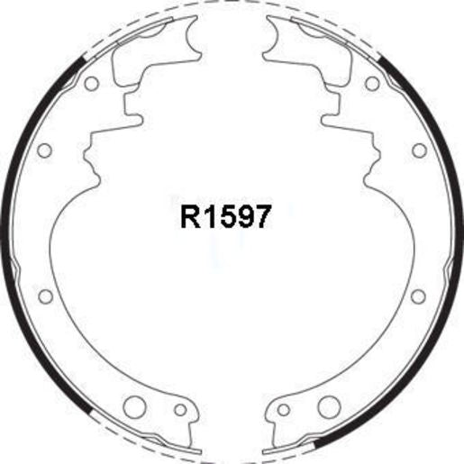 RDA Brake Shoe Set Rear R1597