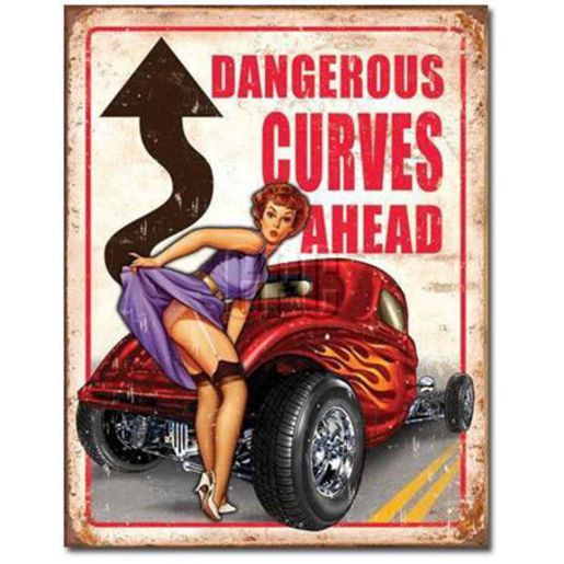 Naparts Garage Sign Dangerous Curves 1670