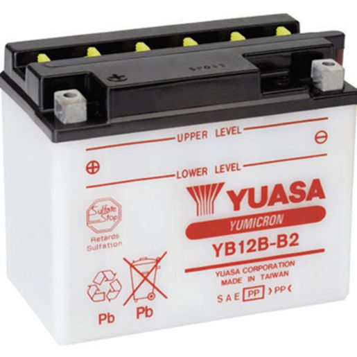 Yuasa Motorcycle Battery - Yb12B - B2 155048