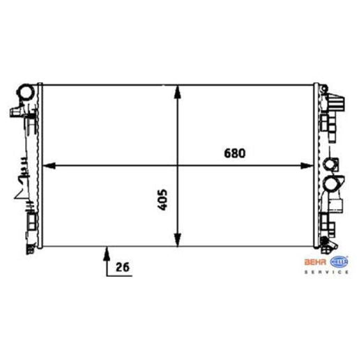 Mahle Radiator Aluminium/Plastic CR 608 000P