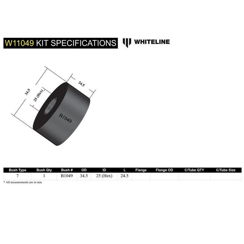 Whiteline W11049 Steering Rack And Pinion Shaft Guide