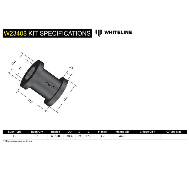 Whiteline W23408 Sway Bar Link Lower Eye Bushing