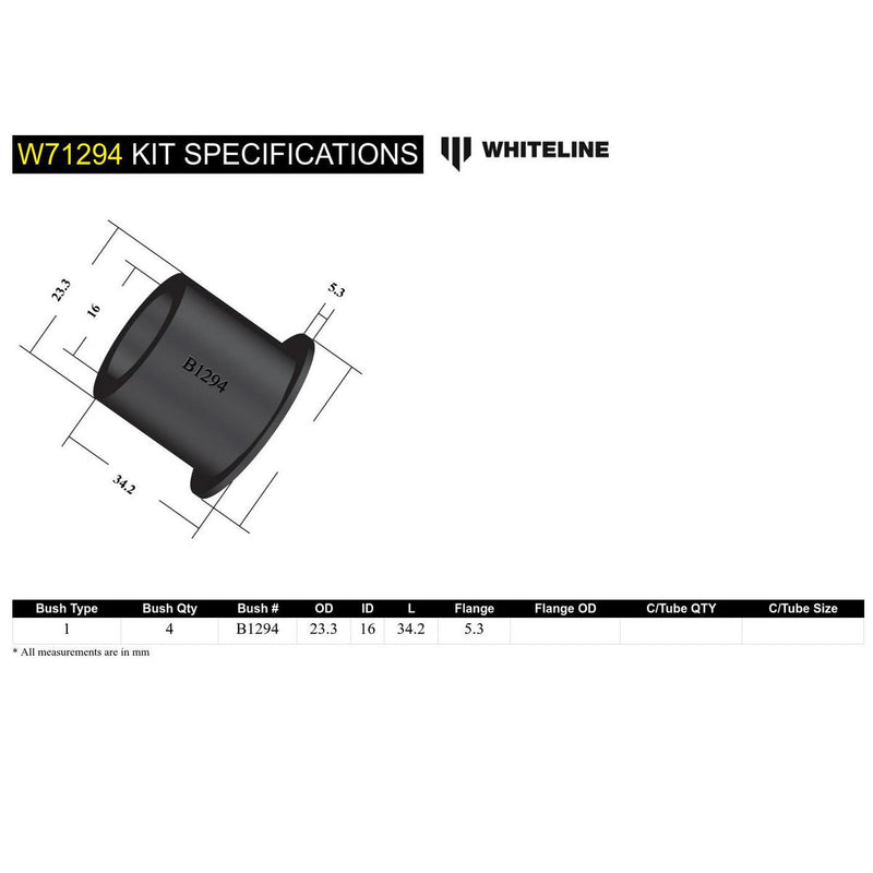 Whiteline W71294 Spring Eye Front Bushing