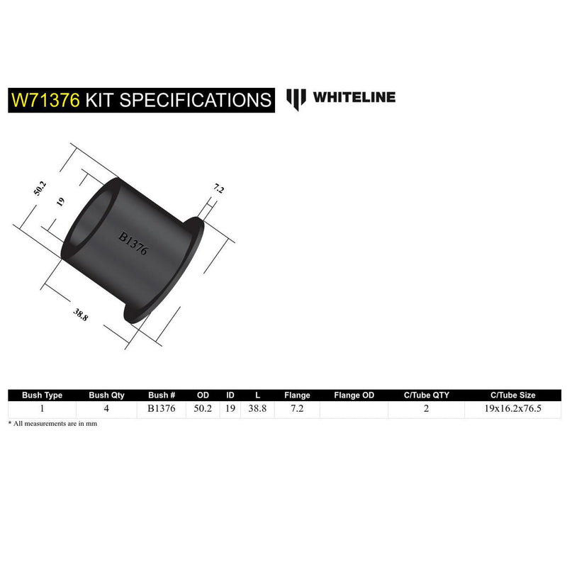 Whiteline W71376 Spring Eye Front Bushing
