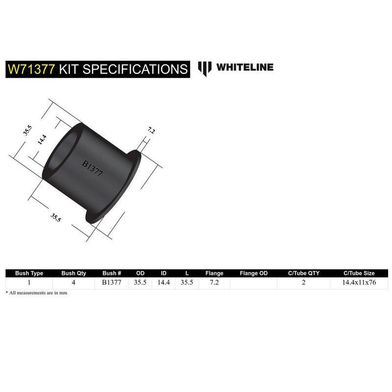 Whiteline W71377 Spring Eye Front Bushing