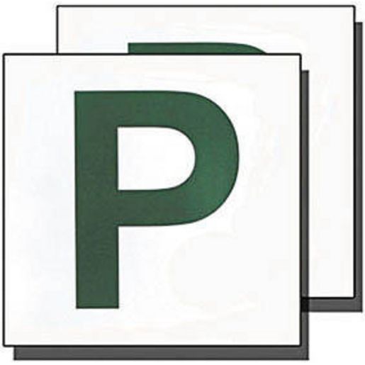 Drive P Plates Green Magnetic MP3