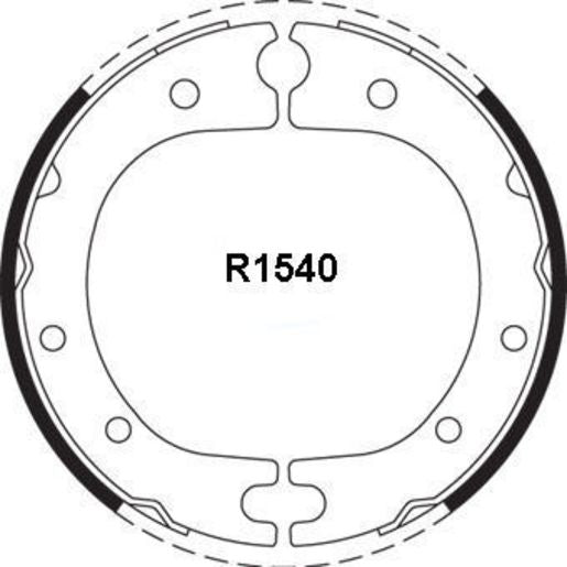 RDA Brake Shoe Set R1540
