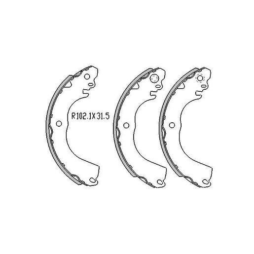 RDA Brake Shoe Set Rear R2004