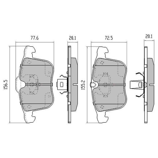 RDA Phantom Ceramic Brake Pad Set Front RDC2128
