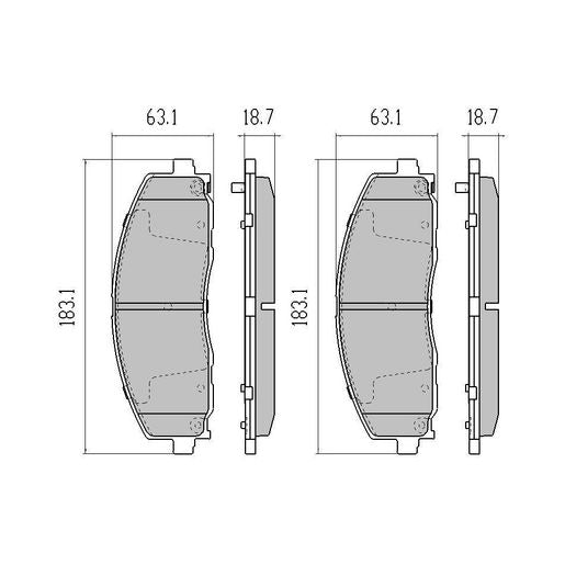 RDA GP Max Brake Pad Set Front RDB2200