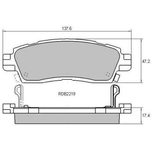 RDA GP Max Brake Pad Set Rear RDB2219