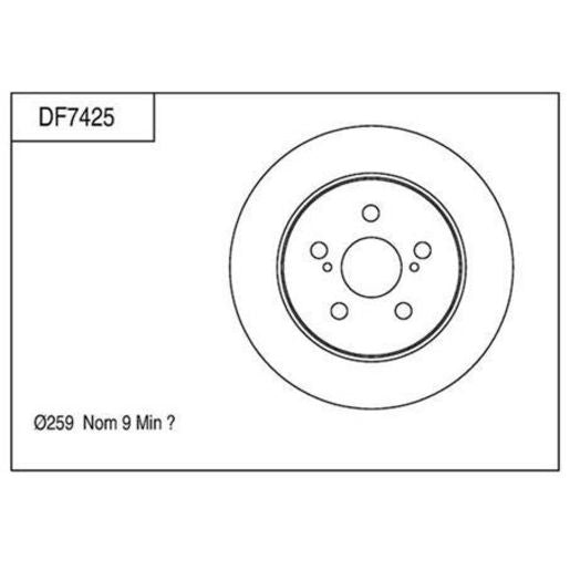 TRW Disc Brake Rotor DF7425S