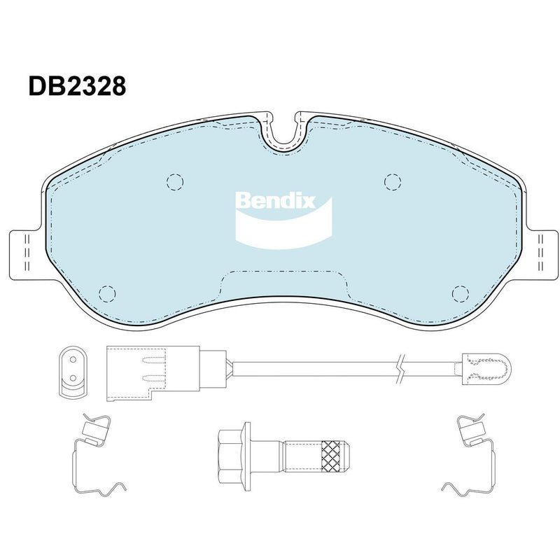 Bendix Heavy Duty Brake Pad Set Front DB2328 HD