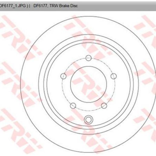 TRW Disc Brake Rotor 302mm DF6177S