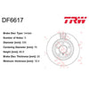 TRW Brake Rotor 330mm Rear DF6617S