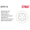 TRW Disc Brake Rotor 278mm DF8115S