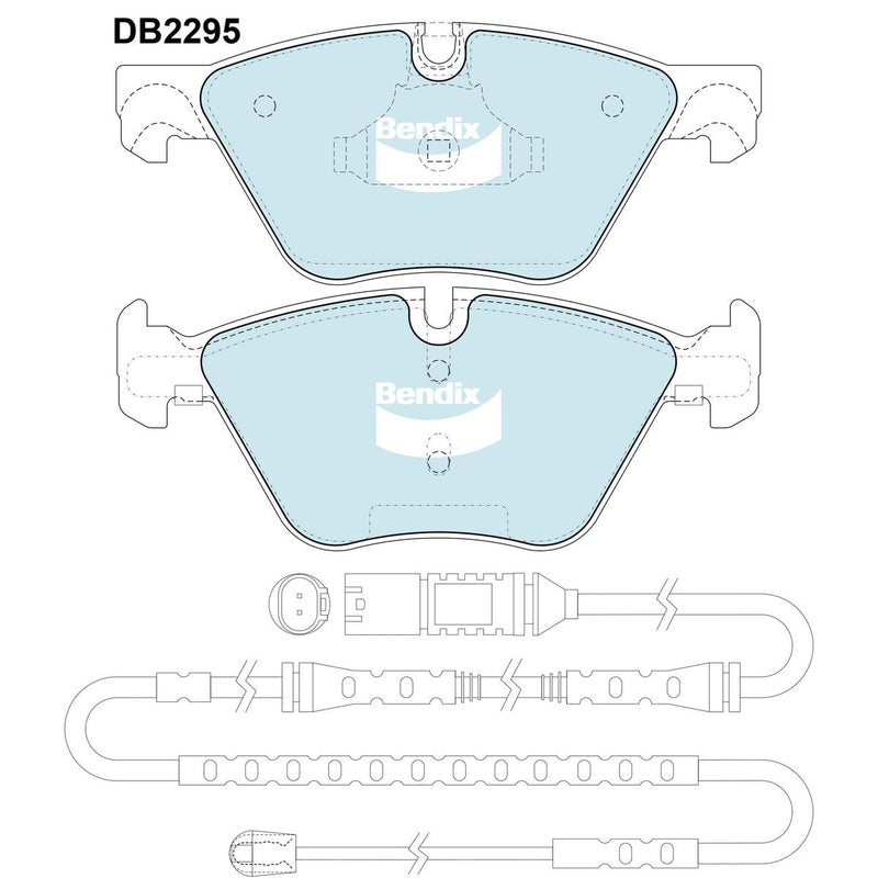 Bendix Euro Brake Pad Set Front DB2295 Euro+