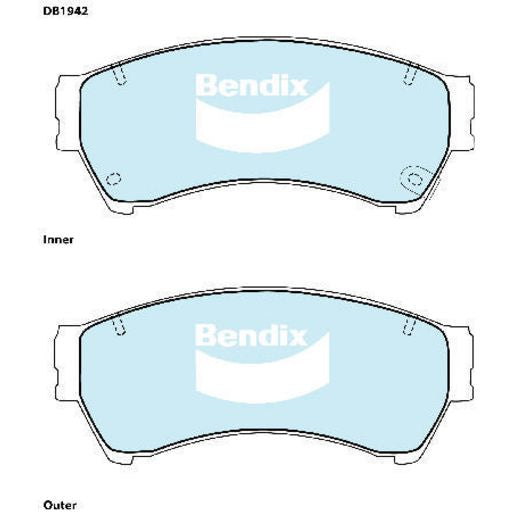 Bendix Heavy Duty Brake Pad Set Front DB1942 HD