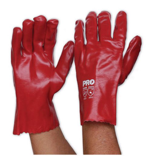 Prochoice Gloves 11 PVC Red PVC27