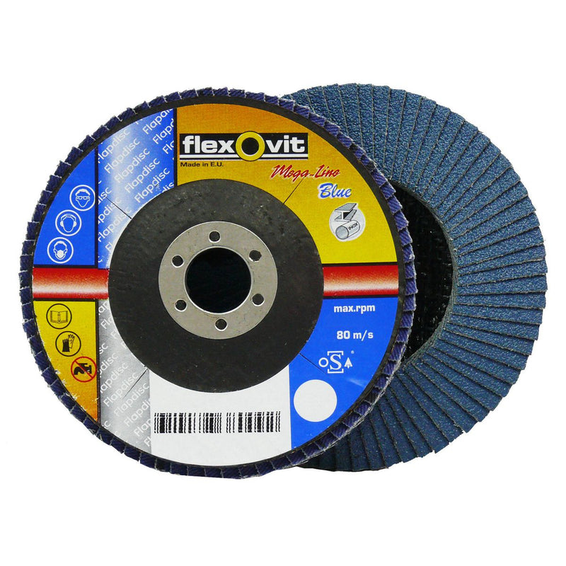 Flexovit Zirconia Flap Disc Mega Line 125x22mm Z120