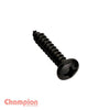 Champion Black Screw Self Tapp Mushroom Head Phillips 4.2