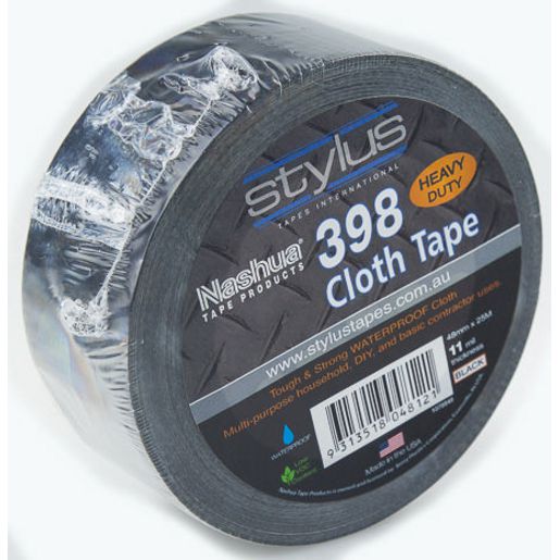 Stylus Cloth Tape Black Premium 48mm X 25M 2636