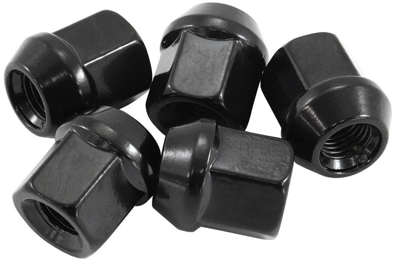Aeroflow AF3011-XPX Open Black Wheel Nuts - 7/16-20"