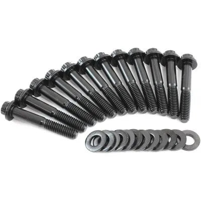 Aeroflow AF37-1210 Intake Bolts Black Finish - 12 Pack
