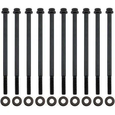 Aeroflow AF37-1220 Intake Bolts Black Finish - 10 Pack