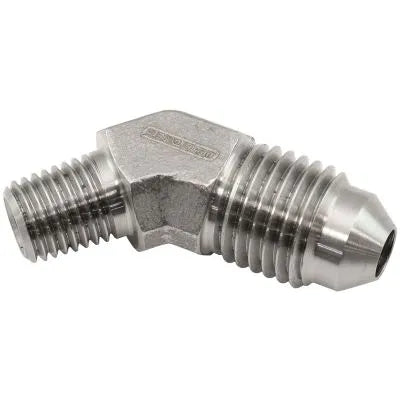 Aeroflow AF382-02 Stainless Steel 45° 1/16" NPT to Male