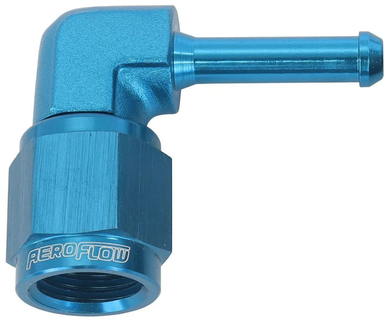 Aeroflow AF413-04-XPX 90° Hose Barb 3/16" to -4AN