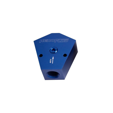 Aeroflow AF451-10X Billet Y-Block 1/2 - 1/2 In - Out 1/8"