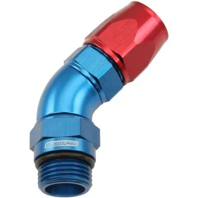 Aeroflow AF582-06-06D-XPX ORB Taper Swivel 45° Hose End