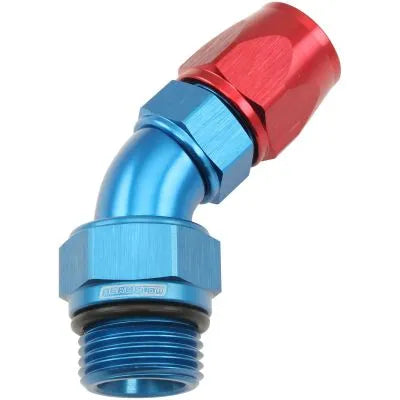 Aeroflow AF582-06-08D-XPX ORB Taper Swivel 45° Hose End