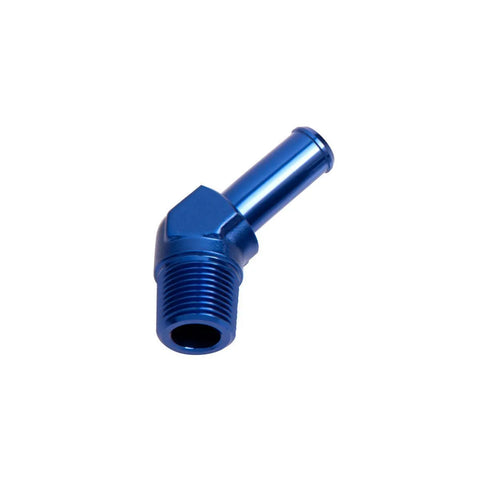 Aeroflow AF845-08X 45 Deg 3/8" NPT To 1/2" Barb Adapter