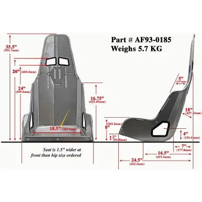 Aeroflow AF93-0185-XPX Pro Street Drag 18.5" Aluminium