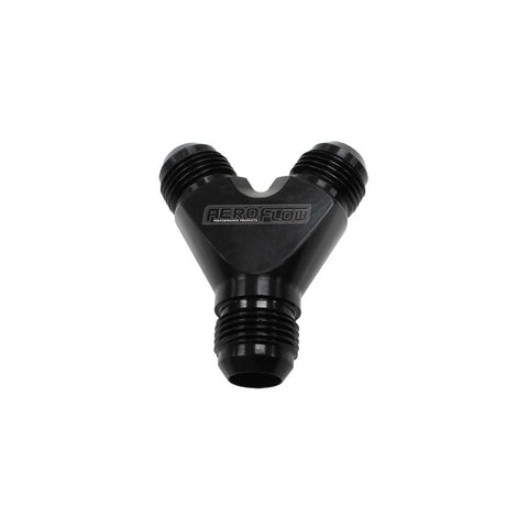 Aeroflow AF930-08-06BLK 1 x -8AN 2 x -6AN Y-Block - Black