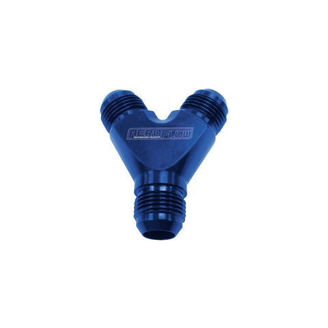 Aeroflow AF930-08-08 3 x -8AN Male Y-Block - Blue