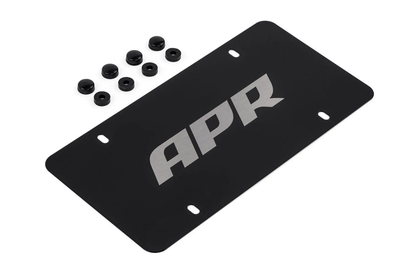 APR A1000015 License Plate - Silver on Black license