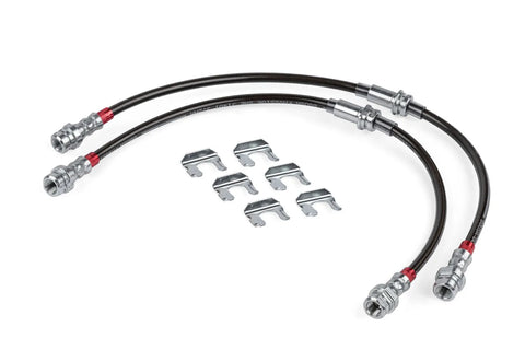 APR BRK00049 Braided Stainless Steel Brake Lines Set of 2