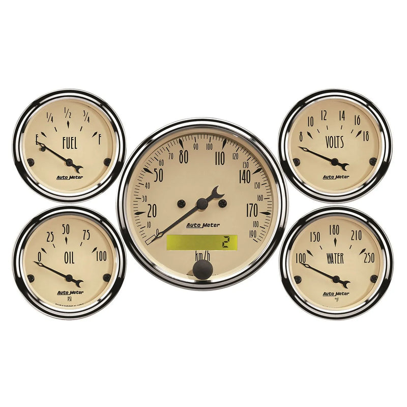 Autometer ATM1809-M-XPX 5 pc. Gauge Kit 3-1/8" & 2-1/16"