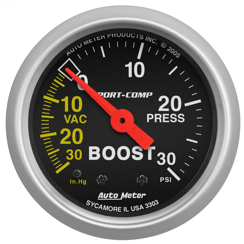 Autometer ATM3303 2-1/16" Boost/Vacuum 30 In HG/30 PSI