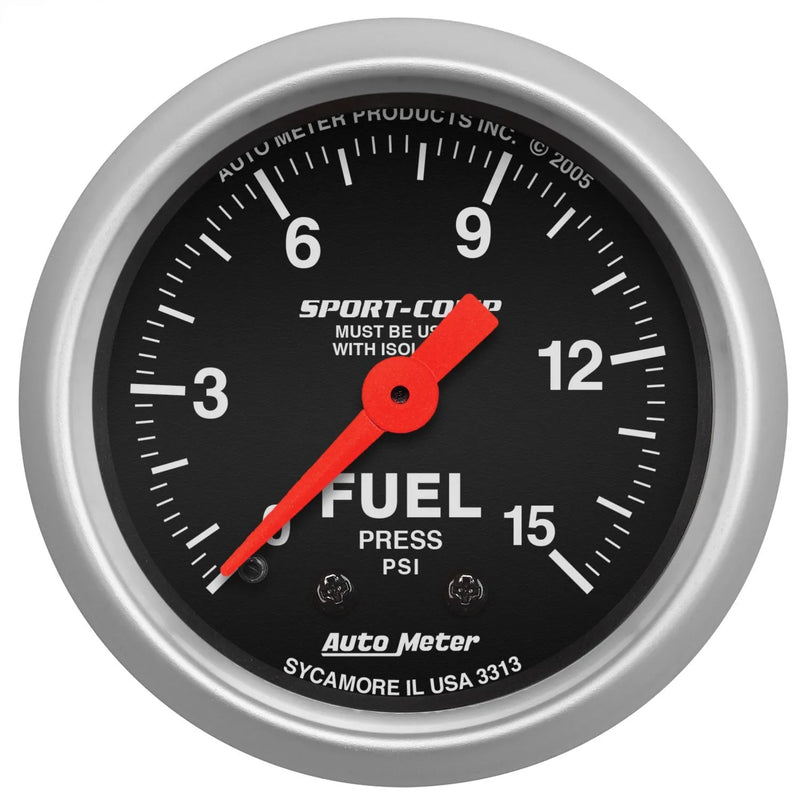 Autometer ATM3313-XPX 2-1/16" Fuel Pressure w/Isolator