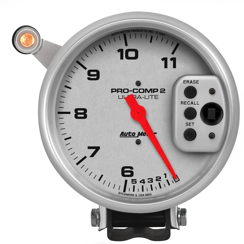 Autometer ATM6855 5" Tachometer 0-11,000 RPM Pedestal