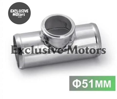 Tail 50Mm Bov Aluminium Blow Off Valve Adapter T Pipe Fitting 51Mm 2"