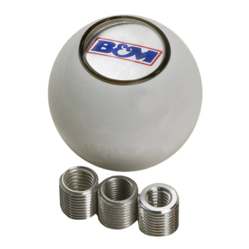 B&M 46110 White Shifter Knob Fits most Shifters and