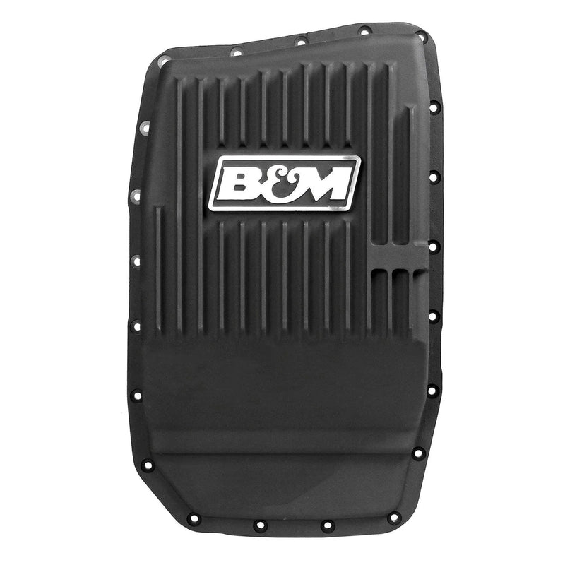 B&M 70394 Hi-Tek Deep Transmission Pan - Black Aluminum