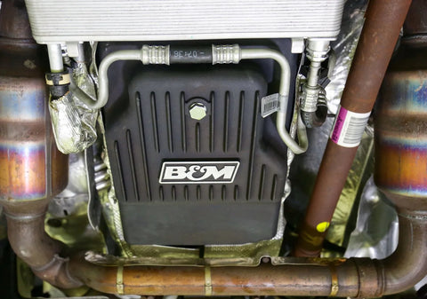 B&M 71400 Hi-Tek Heavy-Duty Deep Transmission Pan - Ford