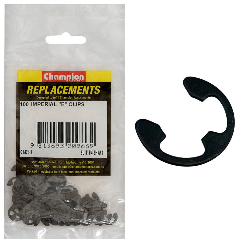 Champion Fasteners E Clip 1/4In Shaft(Etw1/4In) C1424-9