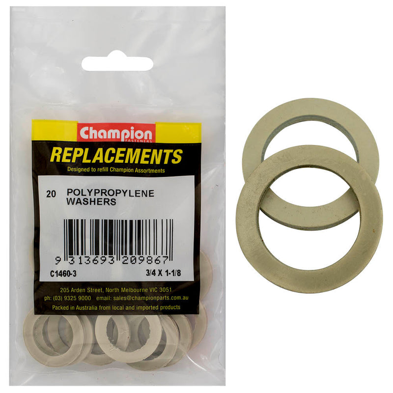 Champion Fasteners Washer Flat Polypropelene 3/4In X